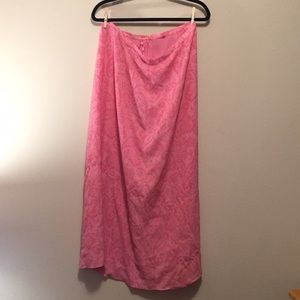 Talbots women’s pink paisley maxi skirt size 16